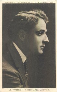 American silent film actor and film director J. Warren Kerrigan postcard