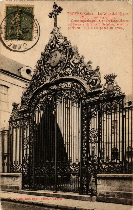 CPA Troyes- Grille de l'Hopital FRANCE (1007757)