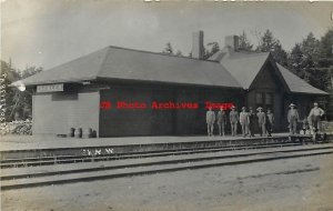 Depot, Wisconsin, Bowler, RPPC, Chicago & North Western Railroad, Parfitt Photo