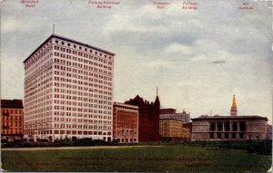 Vtg Chicago Illinois IL Michigan Avenue from Jackson Boulevard 1907 Postcard