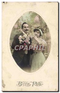 Fantasy - Happy Couple - Old Postcard