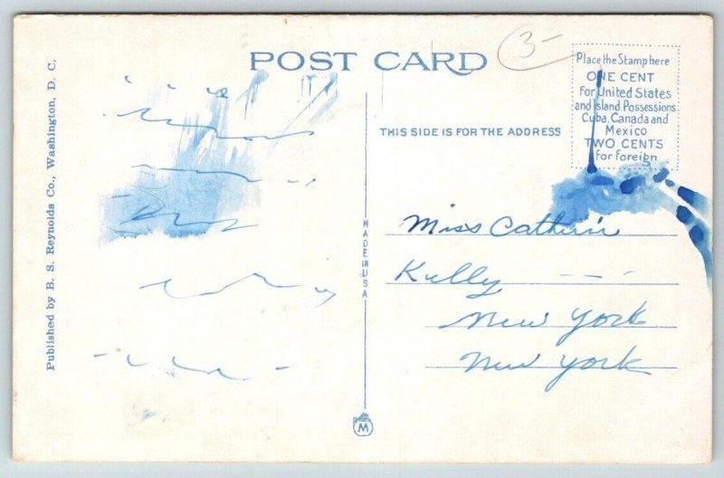 Large Letter Greetings From Washington DC   Postcard