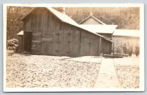 Washburn IL~Clara's Old Paint Shop~Rustic Barn~To Mrs Andrew Huck~1914 RPPC