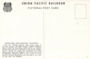 Disneyland, Union Pacific RR, Variety .#10, Village Square,, Old Postcard