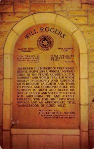 Will Rogers Memorial, Claremore, OK, USA Unused