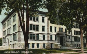 Vintage Postcard 1911 Glens Falls Building New York City High School NY