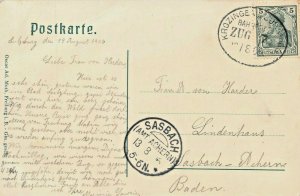 FRIEBERG im. BREISGAU GERMANY~FISCHBRUNNEN-MULTI IMAGE~1906 OSCAR MUTH POSTCARD