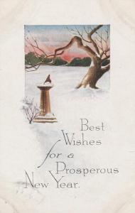 Best Wishes for a Prosperous New Year - Greeting - pm 1916 - DB