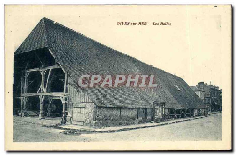 Old Postcard Dives sur Mer Les Halles