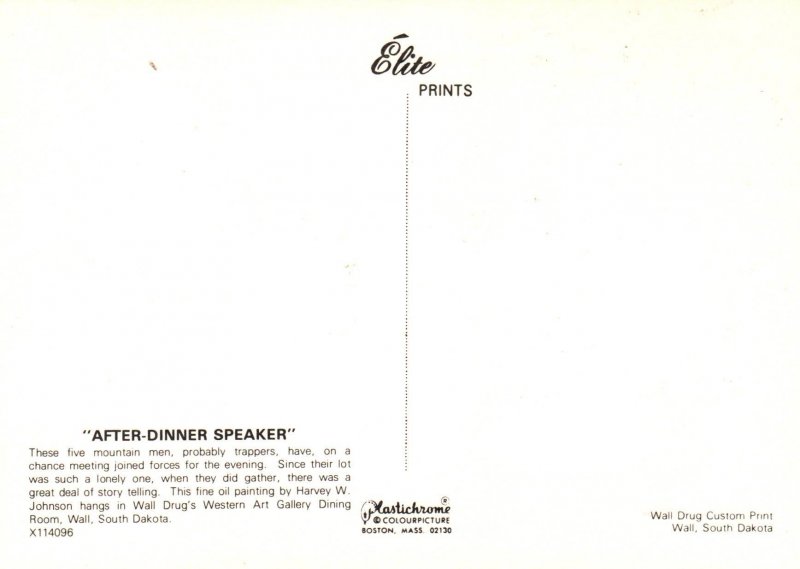 After Dinner Speaker,Harvey Johnson Western Painting