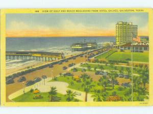 Linen CARS ON BEACH BOULEVARD BY HOTEL Galveston Texas TX HQ3671