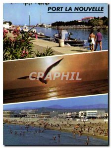 Postcard Modern New Port Aude Views of the channel and the beach