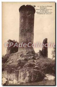 Old Postcard La Tour De Piegut old keep Cylindrical