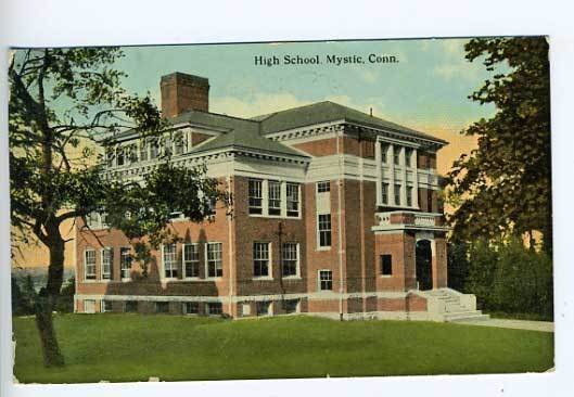 Mystic CT High School Postcard