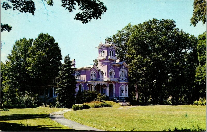 Vtg Wellsville New York NY The Pink House Postcard