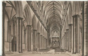 Wiltshire Postcard - Salisbury Cathedral - Nave East   ZZ1295