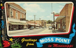 Postcard Downtown Moss Point Mississippi