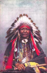 Chief Black Chicken Indian Chiefs Raphael Tuck #2171 Postcard