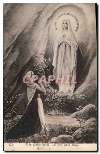 Old Postcard At the blessed cave I pray for you