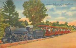 United States Detroit Michigan miniature railroad train in zoological park 1939 