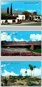 3 Postcards PALM SPRINGS, CA Homes of LIBERACE, LUCILLE BALL, DEBBIE REYNOLDS