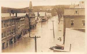 G42/ Montpelier Vermont RPPC Postcard c1920s Flood Disaster Western Union 9