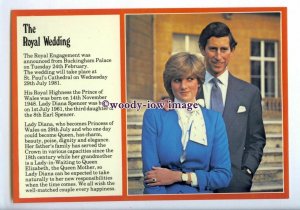 er0199 - Celebrating Prince Charles & Diana's Wedding Day 29/07/81 - postcard