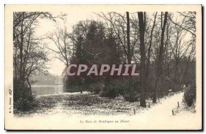 Postcard Old Paris The Bois de Boulogne in Winter
