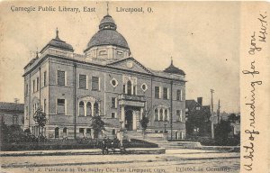 East Liverpool Ohio 1907 Postcard Carnegie Public Library East