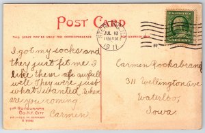 Framingham Massachusetts~St Johns Church Exterior View~PM 1911~Vintage Postcard