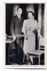 r1558 - King George VI & Queen Elizabeth ( Bowes-Lyon ) - postcard