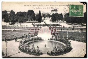 Old Postcard Saint Maurice National Asylum convalescent Basin View from the L...