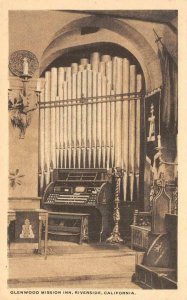 GLENWOOD MISSION INN Riverside, CA Kimball Pipe Organ c1920s Vintage Postcard