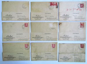 BASEL SWITZERLAND to NEW YORK LOT of 10 VINTAGE 1937 POSTCARDS STATIONERY CARDS