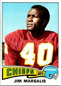 1975 Topps Football Card Kansas City Chiefs Jim Marsalis Cornerback sk5004