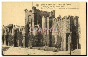 Postcard Old Ghent Castle of the Counts of Flanders saw the Place Ste Pharalide