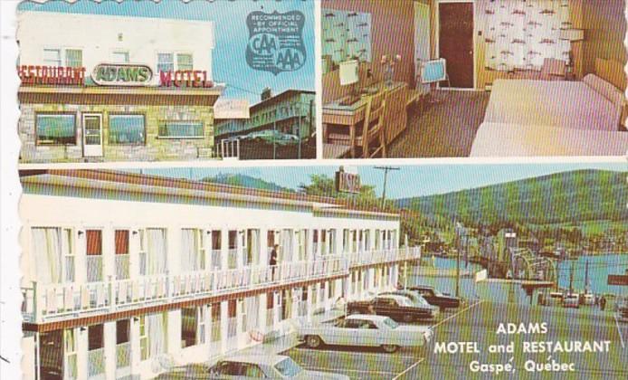 Canada Gaspe Adams Motel and Restaurant 1965