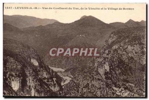 Levens - View of the Var Confluence of the Vesubie and the Village of Bonson ...