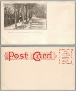 PLAINFIELD N.J. WATCHUNG AVENUE UNDIVIDED ANTIQUE POSTCARD