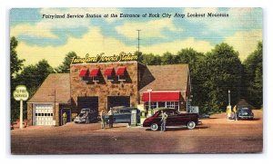 Fairyland Service Station Rock City Lookout Mountain FREE Offer Postcard
