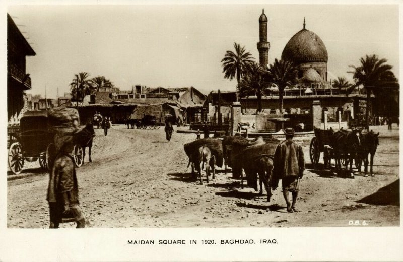 iraq, BAGHDAD BAGDAD بَغْدَاد, Maidan Square, Mosque (1930s) Dingzian D.B. 6 