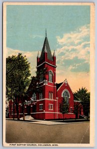 K34/ Columbus Mississippi Postcard c1910 First Baptist Church 199