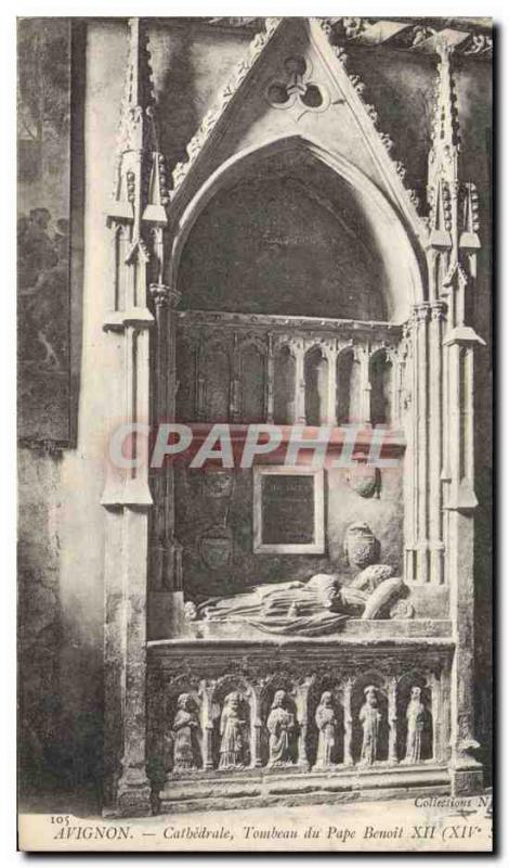 Old Postcard Avignon Tomb of Pope Benedict XII