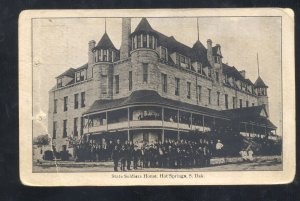 HOT SPRINGS SOUTH DAKOTA SD STATE SOLDIERS HOME VINTAGE POSTCARD 1908