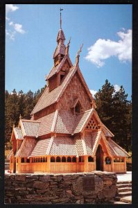 South Dakota RAPID CITY Chapel in the Hills Original Norwegian Carvings Chrome