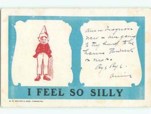 Pre-1907 comic MAN WITH DUNCE CAP - I FEEL SO SILLY o3256