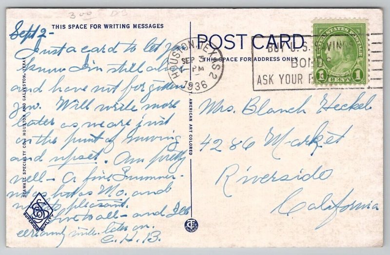 Texas Loading Cotton At The Houston Texas Port Docks Postcard E50