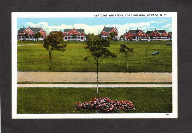 NY Military Officers Quaters Fort Ft Ontario Oswego New York Postcard