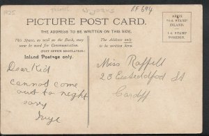 Genealogy Postcard - Raffell or Raffill - 23 E?steddfod Street, Cardiff   RF694