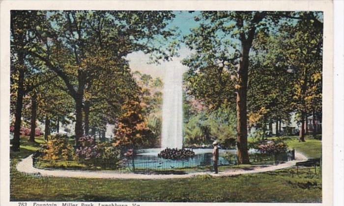 Virginia Lynchburg Fountain In Miller Park Curteich